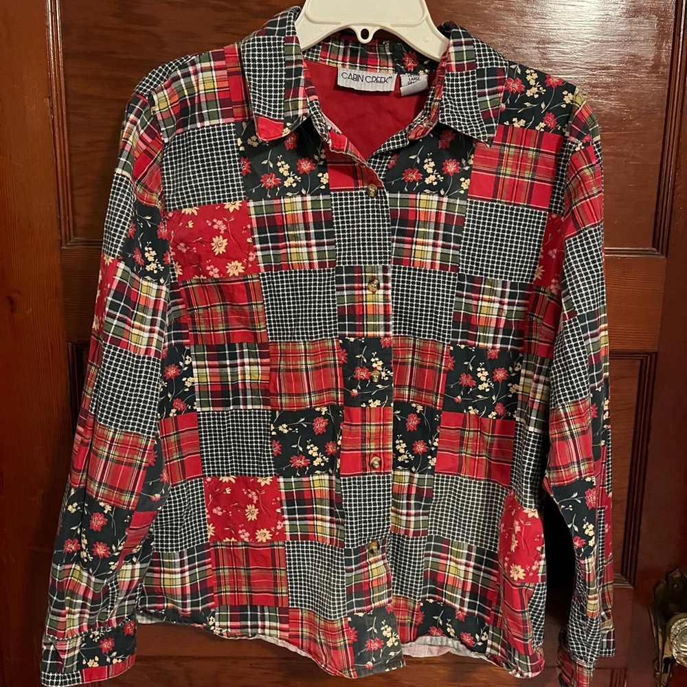 Button Down Quilt Look Top